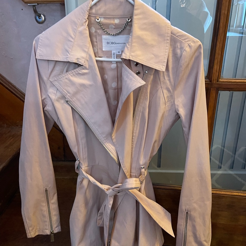 BCBGMAXAZRIA Women's Pink Trench Coat